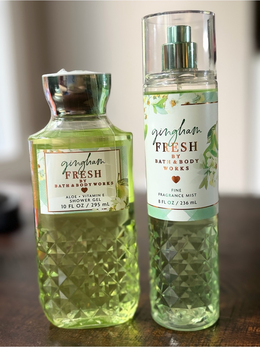 Bath & Body Works Gingham Fresh Body Wash & Fragrance Mist - Green